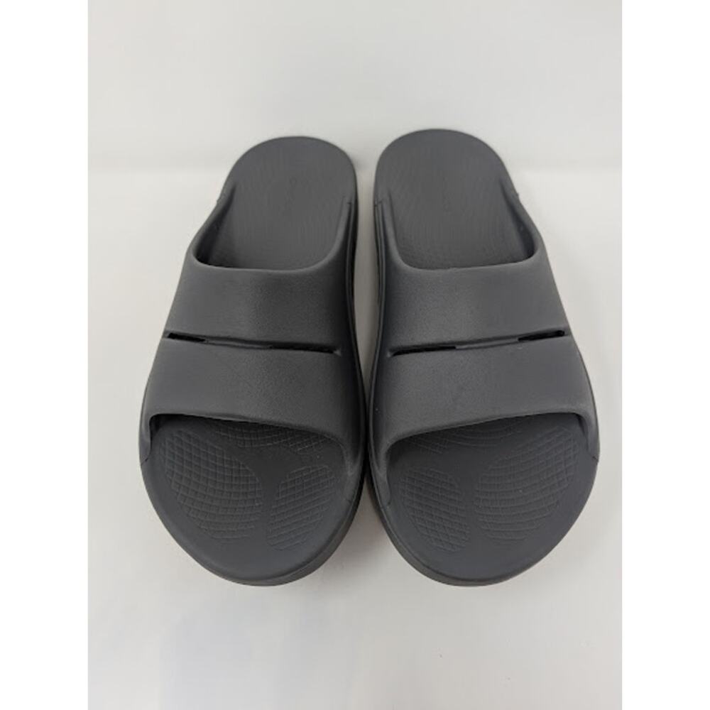 Oofos Ooahh Recovery Slide Sandals Womens 11/Mens 9 Gray Rubber Comfort Running - Picture 2 of 8
